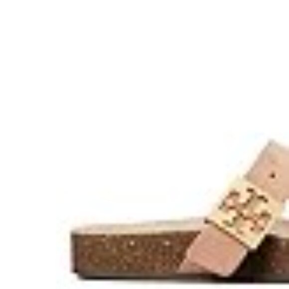 Tory Burch $250 Mellow Leather Buckle Thong Sandals Malva Avola Sz 9.5 NIB! - Picture 3 of 4